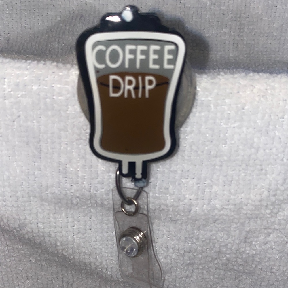 Coffee Drip Badge Reel